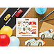 PartyDeco Uitnodigingskaart Cars (6 st) PartyDeco Uitnodigingskaart Cars (6 st)