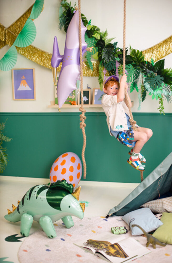 PartyDeco Folieballon Vliegende Dino (120 x 62 cm)