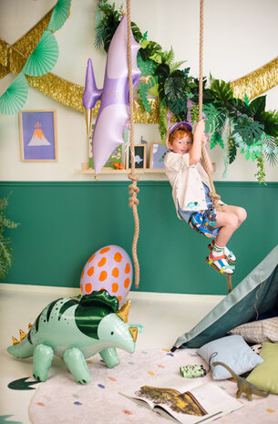 PartyDeco Folieballon Vliegende Dino (120 x 62 cm)