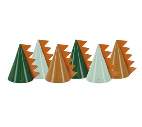 PartyDeco Feesthoedjes Dino (6 st mix 14 cm) PartyDeco Feesthoedjes Dino (6 st mix 14 cm)