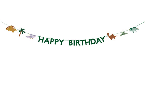 PartyDeco Slinger Happy Birthday Dino (3 m) PartyDeco Slinger Happy Birthday Dino (3 m)