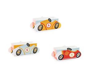 PartyDeco Snackdoosjes Cars (3 st 7,5 x 7,5 x 17 cm) PartyDeco Snackdoosjes Cars (3 st 7,5 x 7,5 x 17 cm)