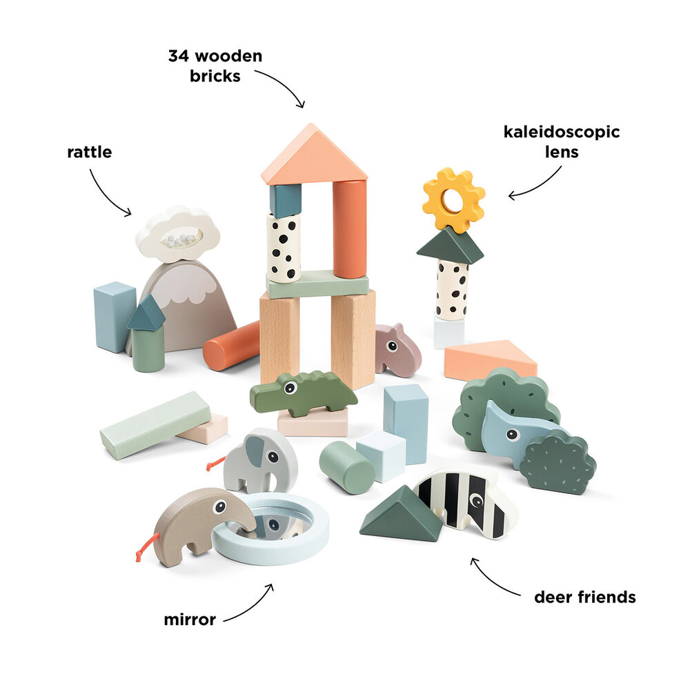 Done by Deer Blokkenset (34 st) Deer friends Done by Deer Blokkenset (34 st) Deer friends