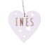 Hanger Hartje wit - personaliseerbaar Hanger Hartje wit - personaliseerbaar