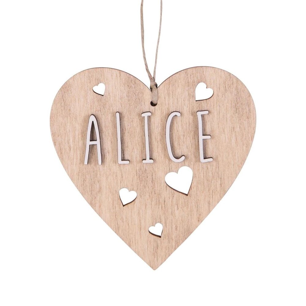 Vintiun Hanger Hartje Bruin - personaliseerbaar