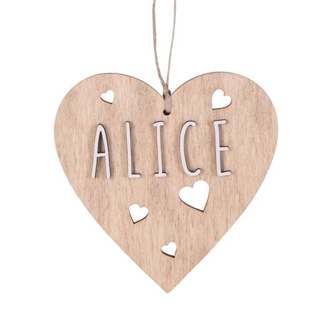Vintiun Hanger Hartje Bruin - personaliseerbaar