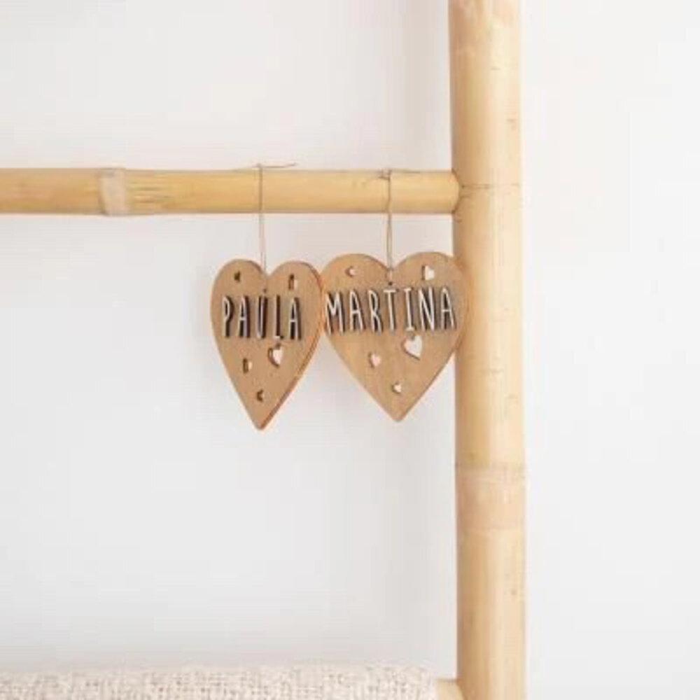 Vintiun Hanger Hartje Bruin - personaliseerbaar