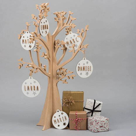 Vintiun Kerstbal Wit - personaliseerbaar Vintiun Kerstbal Wit - personaliseerbaar