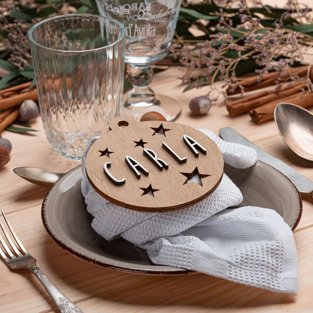 Vintiun Kerstbal Bruin - personaliseerbaar Vintiun Kerstbal Bruin - personaliseerbaar