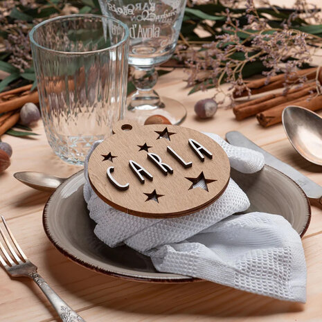 Vintiun Kerstbal Bruin - personaliseerbaar Vintiun Kerstbal Bruin - personaliseerbaar