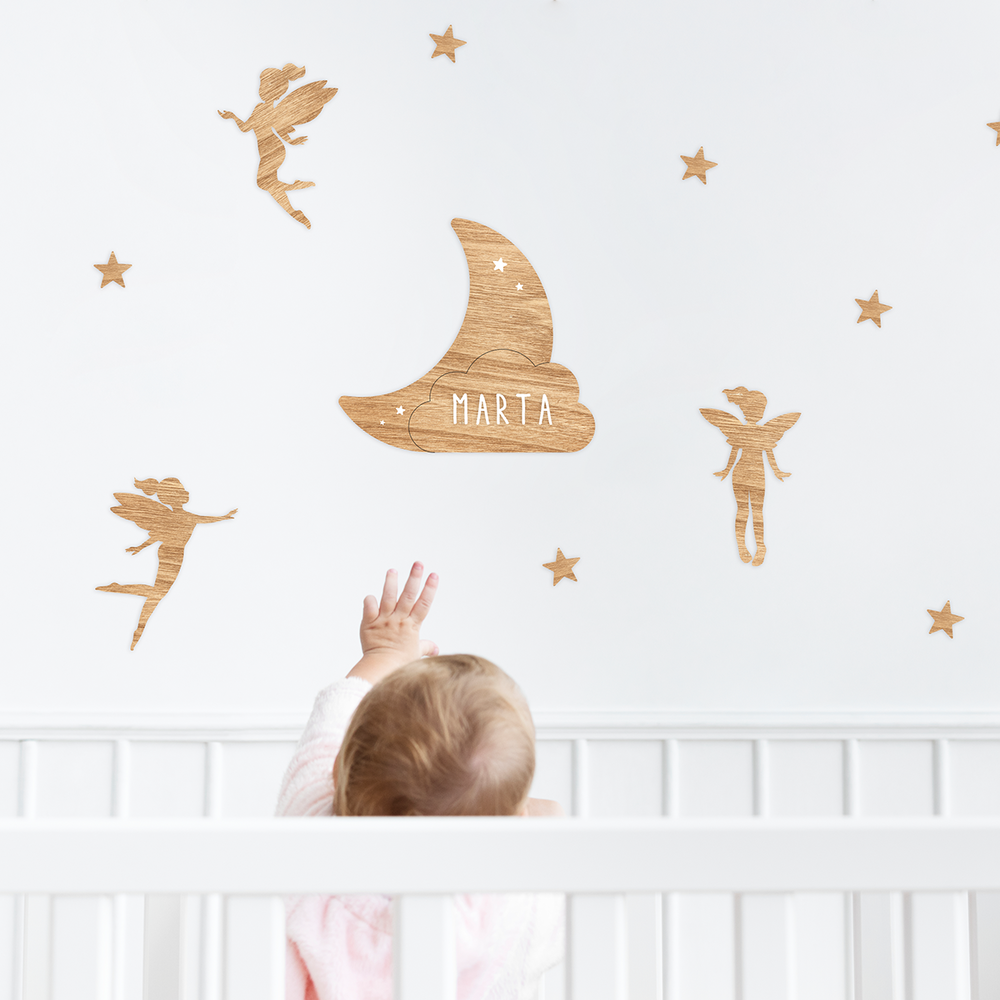 Vintiun Muurdecoratie Elfjes - personaliseerbaar Vintiun Muurdecoratie Elfjes - personaliseerbaar