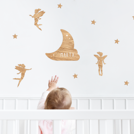 Vintiun Muurdecoratie Elfjes - personaliseerbaar Vintiun Muurdecoratie Elfjes - personaliseerbaar