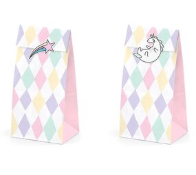 PartyDeco Snoepzakjes Unicorn (6 st 13 x 14 cm) PartyDeco Snoepzakjes Unicorn (6 st 13 x 14 cm)