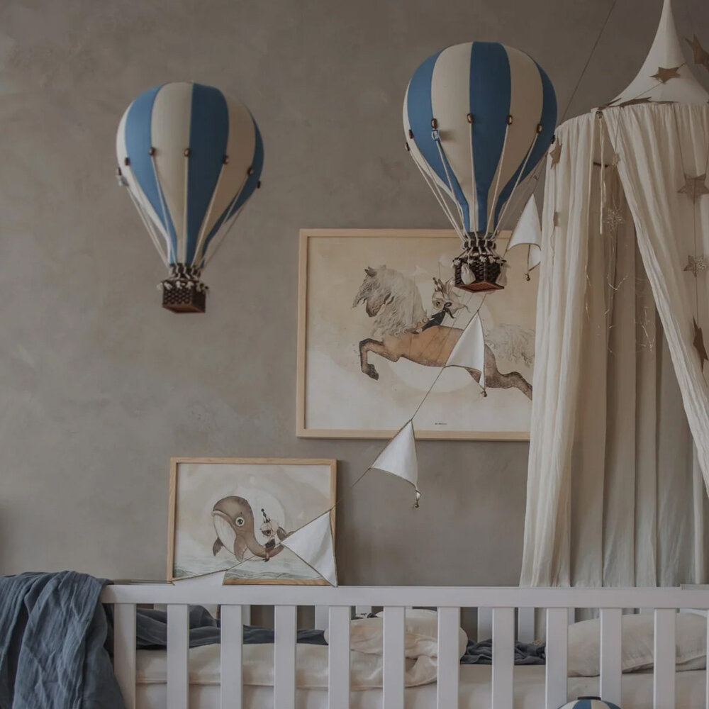 Super Balloon Luchtballon - beige en donkerblauw Super Balloon Luchtballon - beige en donkerblauw