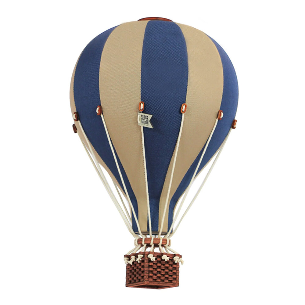 Super Balloon Luchtballon - beige en donkerblauw Super Balloon Luchtballon - beige en donkerblauw