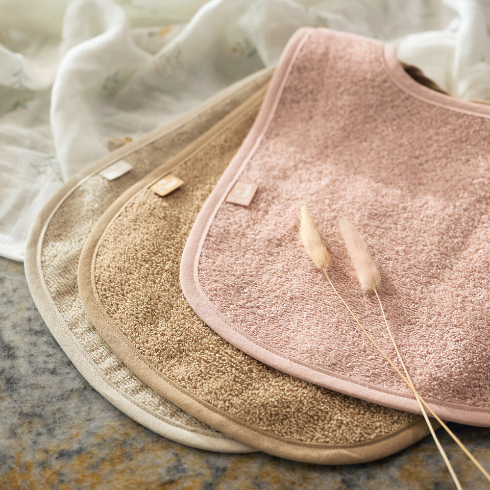 Jollein Slabbetjes Badstof - Wilde Rose/Nougat/Biscuit (3 pack)