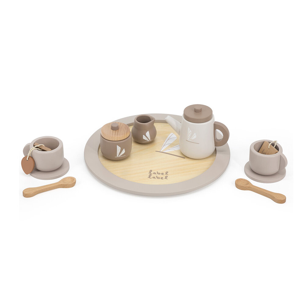Label Label Houten theeset - Nougat Label Label Houten theeset - Nougat