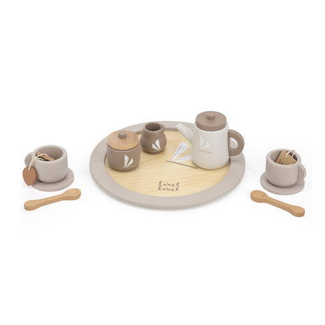 Label Label Houten theeset - Nougat Label Label Houten theeset - Nougat