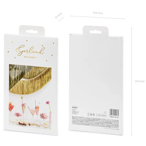 PartyDeco Slinger Franje Goud (135 x 20 cm)