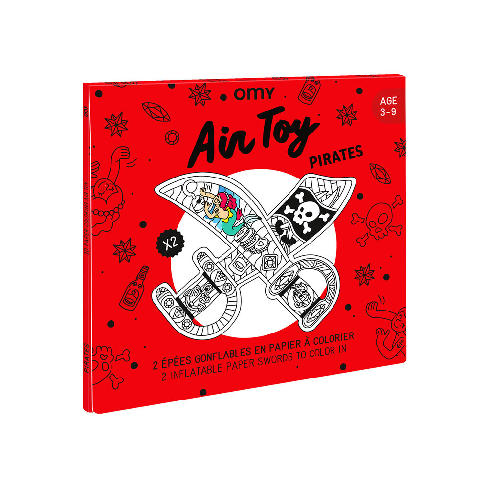 OMY 3D opblaasbare kleurplaat - Piraten