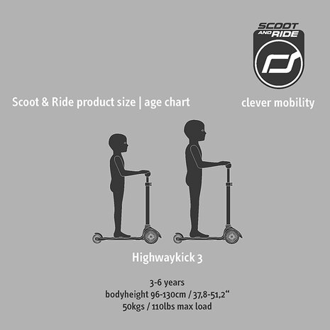 Scoot and Ride Highwaykick 3 Step - Steel
