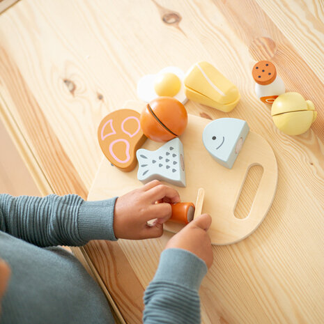 Tryco Houten snijplank met speelgoed eten Tryco Houten snijplank met speelgoed eten