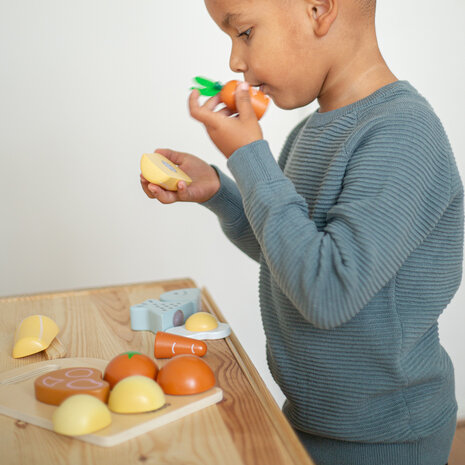 Tryco Houten snijplank met speelgoed eten Tryco Houten snijplank met speelgoed eten