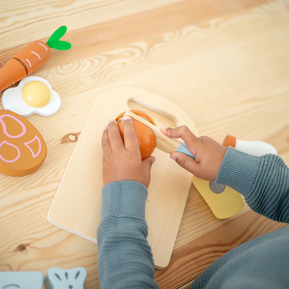 Tryco Houten snijplank met speelgoed eten Tryco Houten snijplank met speelgoed eten