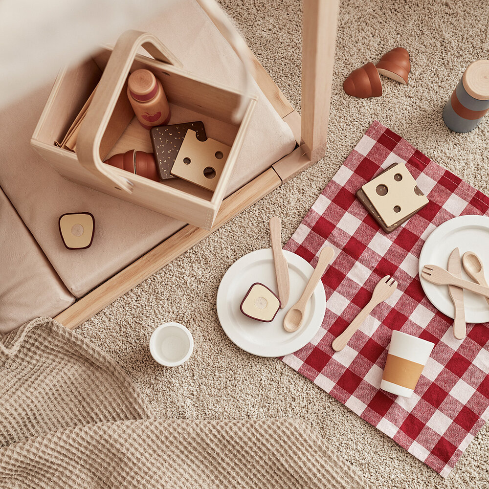 Kid's Concept  Houten picknick speelset met accessoires Kid's Concept  Houten picknick speelset met accessoires