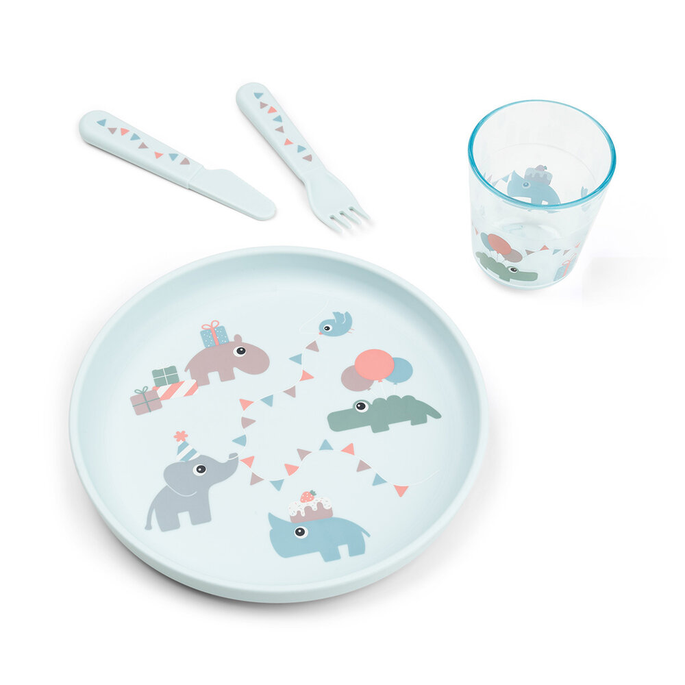 Done by Deer Foodie dinner set Celebration - blauw Done by Deer Foodie dinner set Celebration - blauw