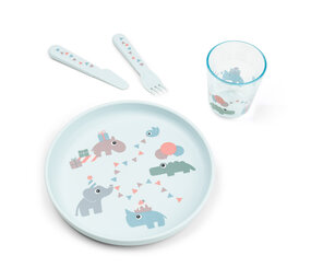 Done by Deer Foodie dinner set Celebration - blauw Done by Deer Foodie dinner set Celebration - blauw