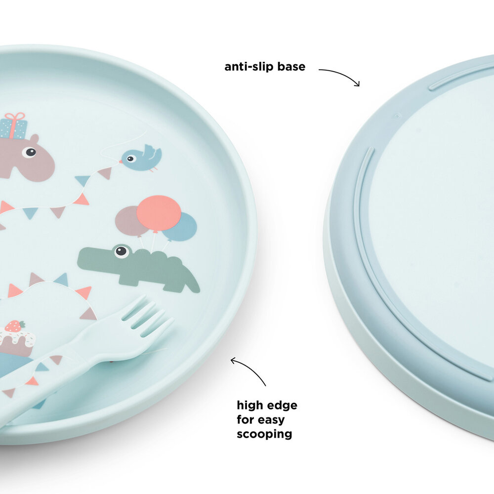 Done by Deer Foodie dinner set Celebration - blauw Done by Deer Foodie dinner set Celebration - blauw