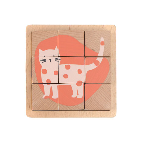 Lässig Houten dierenpuzzel kubus - Little Mateys