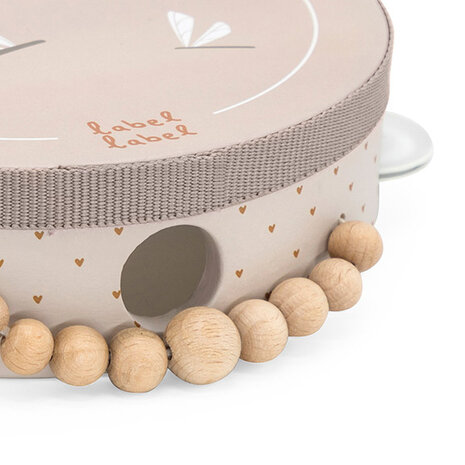 Label Label Houten tamboerijn - Nougat Label Label Houten tamboerijn - Nougat