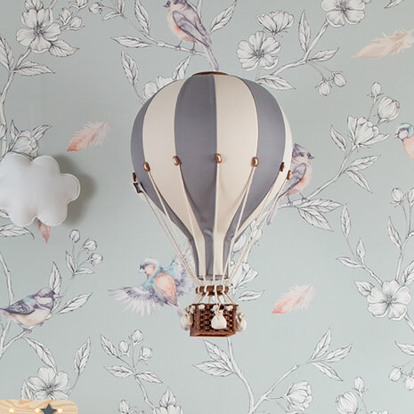 Super Balloon Luchtballon - beige en donker grijs (Groot) Super Balloon Luchtballon - beige en donker grijs (Groot)