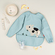 Done by Deer Slabbetje met mouw - Tiny Farm Blue Done by Deer Slabbetje met mouw - Tiny Farm Blue