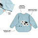 Done by Deer Slabbetje met mouw - Tiny Farm Blue Done by Deer Slabbetje met mouw - Tiny Farm Blue