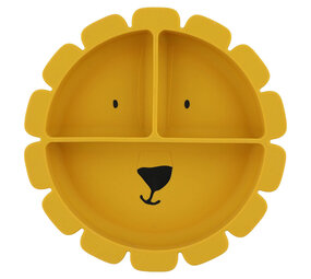 Trixie Siliconen vakjes bord met zuignap - Mr. Lion