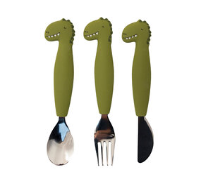 Trixie Siliconen bestek (3-pack) - Mr. Dino