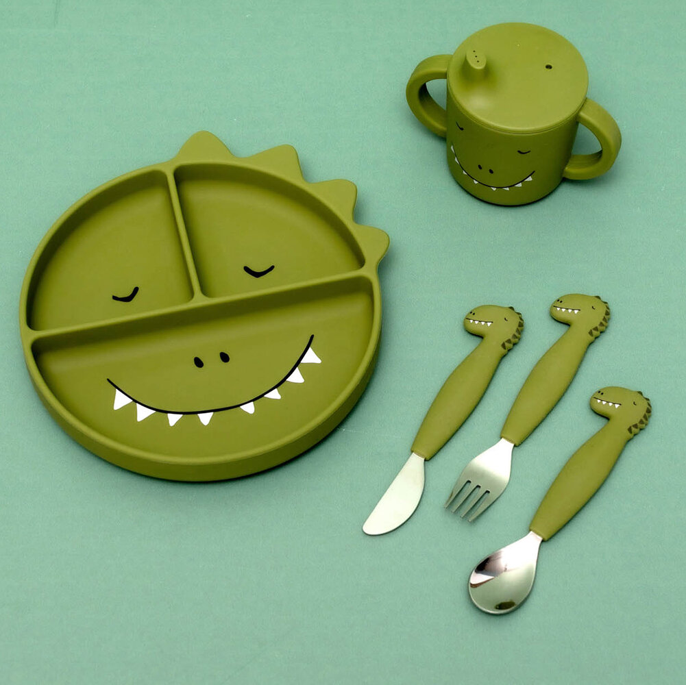 Trixie Siliconen bestek (3-pack) - Mr. Dino