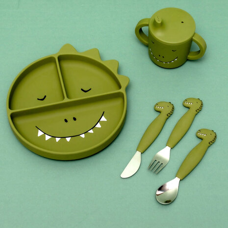 Trixie Siliconen bestek (3-pack) - Mr. Dino