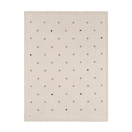 Lässig Gebreid dekentje GOTS - Dots nature 80x100 Lässig Gebreid dekentje GOTS - Dots nature 80x100