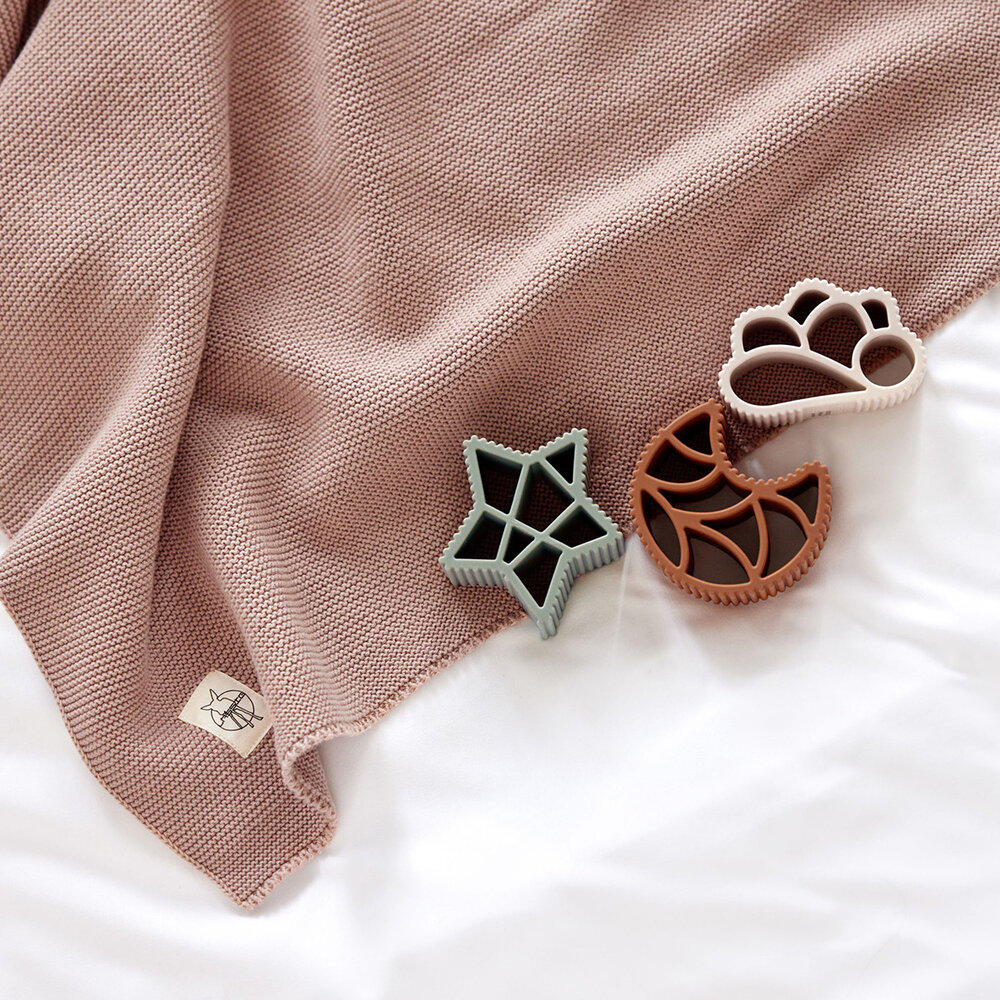 Lässig Gebreid dekentje GOTS - Frizzy roze 80x100