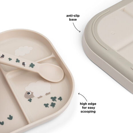 Done by Deer Foodie Compartiment Bord - Tiny Farm Sand Done by Deer Foodie Compartiment Bord - Tiny Farm Sand