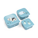 Done by Deer Snackbox set 3 pcs - Tiny Farm Blue Done by Deer Snackbox set 3 pcs - Tiny Farm Blue