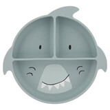Trixie Siliconen vakjes bord met zuignap - Mr. Shark Trixie Siliconen vakjes bord met zuignap - Mr. Shark