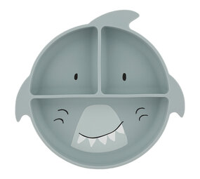 Trixie Siliconen vakjes bord met zuignap - Mr. Shark