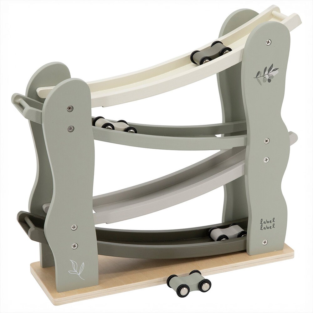 Label Label Auto glijbaan - Olijfgroen Label Label Auto glijbaan - Olijfgroen