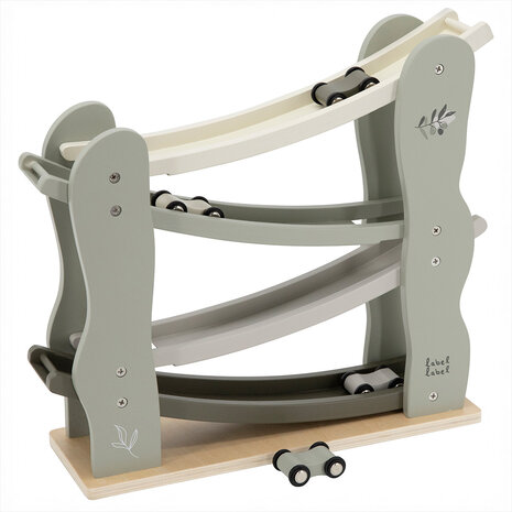 Label Label Auto glijbaan - Olijfgroen Label Label Auto glijbaan - Olijfgroen