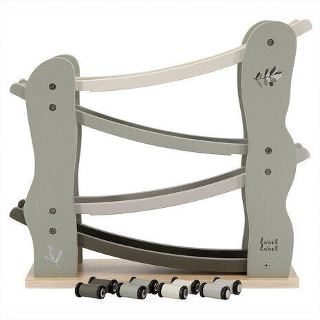 Label Label Auto glijbaan - Olijfgroen Label Label Auto glijbaan - Olijfgroen